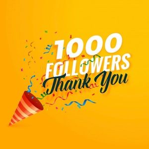 1000 followers Sale!!!!!!!!!! 🥳🎉